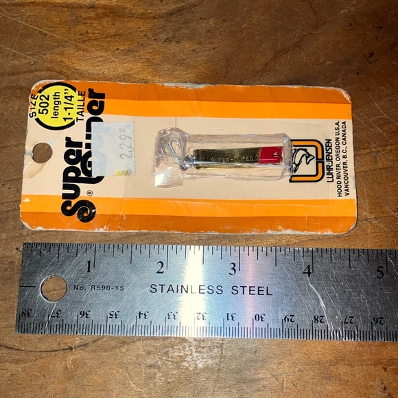 Vintage Luhr- Jensen super duper size 502 length 1 1/4” red head - Picture 8 of 8